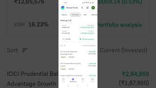 my live mutual fund sip portfolio return #sip #groww #mutualfund #monthlysip #sipreturns #investing