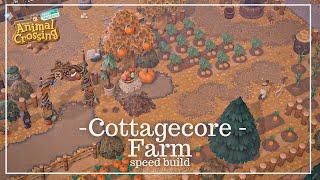 FALL COTTAGECORE FARM Speed Build | Towncore Farm Design Ideas | Animal Crossing New Horizons