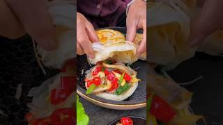 Chinese burger Sauteed Mushrooms with Peppers