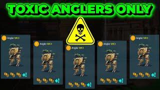 WR - 5 Toxic Anglers (Bane Toxin) In One Hanger - Mk3 Skirmish Gameplay | War Robots