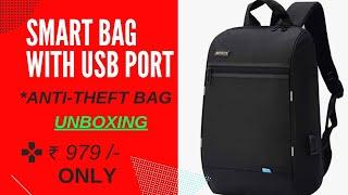 Anti theft smart bag |  unboxing and full review | water resistant stylish laptop bag under 1k