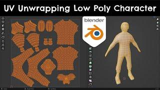 UV Unwrapping The Low Poly Character | Blender 4.1 Tutorial