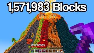 I Built A Massive Volcano in Survival Minecraft