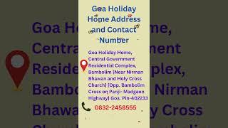 Goa Holiday Home Central Government | Goa Holiday Home #shorts #AdvayainfO