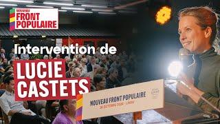 Meeting du Nouveau Front Populaire - Intervention de Lucie Castets