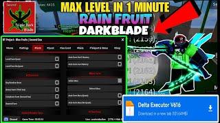 Script Blox Fruit Mobile AUTO FARM ,  RAIN FRUIT , TRIPLE DARK BLADE | RAID RACE V4| Fluxus Delta