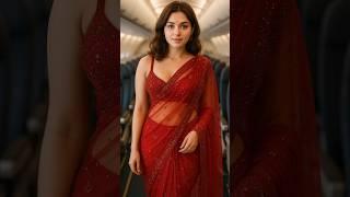 The red saree beauty with a smile #shorts #desilook #beauty #saree