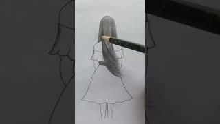 Beautiful girl drawing #shorts