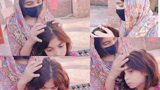 Today's second video of Little village girl short beautiful hair checking by Noor part 