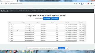 Angular 9 AG-Grid show hide columns on button click