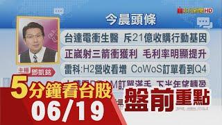 Fed利率連四凍!一觸即發...傳美已批准伊朗攻擊計畫!大摩看好ASIC鏈 喊9台股優於大盤!蔣尚義:台積電未來5~10年非常穩健｜主播鄧凱銘｜【5分鐘看台股】20250619｜非凡財經新聞