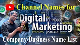 Channel Names for Digital Marketing - Digital Marketing Services Company Name - Marketing Business