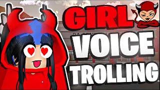 GIRL VOICE TROLLING THIRSTY PLAYERS in DA HOOD Voice Chat! ( FUNNY )