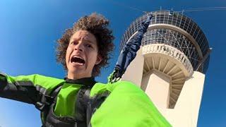 JUMPING OFF A BUILDING! (bungee jumping)