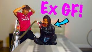 Extreme EX GIRLFRIEND VACUUM TRASHBAG CHALLENGE!!! *GONE WRONG*