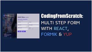 Multi step form with React, Formik and Yup