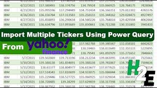 Import Multiple Stock Tickers Into Excel Using Power Query