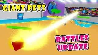 NEW BATTLES UPDATE!! GIANT PETS + NEW MEDALS & GYMS In PET TRAINER SIMULATOR! [Roblox]