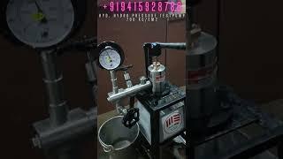 High pressure Testing of  Hydro test pump 700 kg