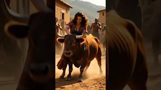 Women beat cow  #anime #music #reels #funny #3danimation #cartoon #ai #trending #shorts #trend #art