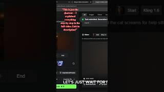 "Kling AI Finally Works! No More 'Busy' Error " #animatedshorts #klingai #aianimation #ai #error