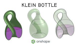 How to make a Klein Bottle in Onshape with surface modeling tools