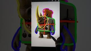 Drawing Rhino Toasterino #art #drawing #shorts