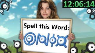 How Fast Can I Spell a Word using Shiny Unown?