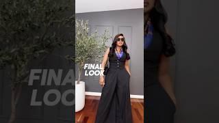 cleavage coverup hack for vests using a scarf || CREDITS // tt: mosunrotimi