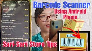 Barcode Scanner Using Android Phone Sa Sari-Sari Store | My Price List Easy Tips | Elizabeth Veloso