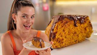 BOLO DE CENOURA FIT COM COBERTURA DE CHOCOLATE | MELHOR RECEITA SEM AÇÚCAR