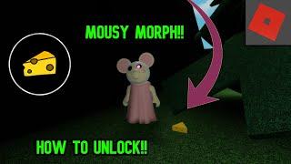 How to unlock the mousy morph and the "Mmm Cheese" badge in Piggy RP:Infection || ROBLOX