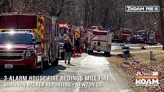 3-alarm house fire, heavily wooded area of Redings Mill Fire District