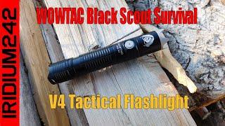 WOWTAC Black Scout Survival V4 Tactical Flashlight