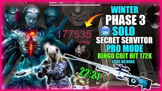 ONCE HUMAN WINTER PHASE 3 - BINGO CRIT HIT 177K SOLO PRO MODE SECRET SERVITOR LVL 60 BOSS BATTLE!