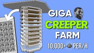 Minecraft GIGA  Creeper Gunpowder/XP Farm 1.20 Tutorial | 10,000+ Gunpowder Per Hour