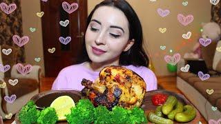 ХЕЙТ И РЕКЛАМА НА МОЕМ КАНАЛЕ / КУРИЦА ГРИЛЬ MUKBANG  asmr Ayka Emilly