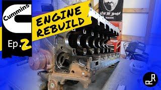 5.9 CUMMINS Engine Rebuild  // Episode 2 Engine Tear Down!