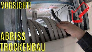 Achtung Lebensgefahr beim Abriss von Trockenbauwänden - Rückbau Badezimmer Café Baustelle Teil 3 DIY