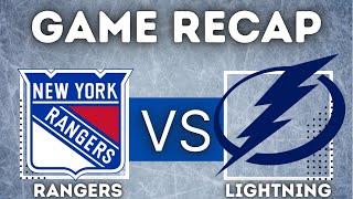 New York Rangers Win In Overtime To Take Down Tampa Bay Lightning 4-3 / Game Recap