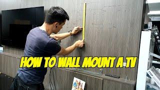 How to Wall Mount a TV, Samsung QN70F on a Fixed Flat Bracket