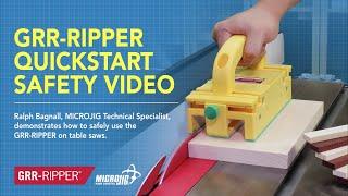 GRR-RIPPER QuickStart Table Saw Safety Video by MICROJIG