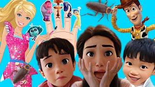 Inside Out, Barbie and Disney Princess Finger Families | Disney | Pixar | More DoReMi Kids Songs