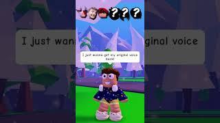 MY VOICE CHANGE EVERYTIME THEY SAY MY NAME #shorts #roblox #adoptme