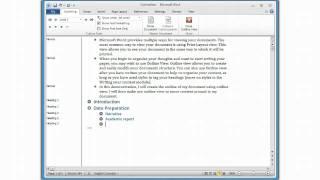 Word 2010 Windows Outlining