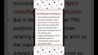 Prosthohub #Dawson occlusion classification #YouTube Shorts