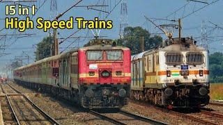 Dangerous 130kmph WAP7 Poorva+Kaziranga+Bikaner SF+ Ranchi Shatabdi+Garib Rath attacks Kamarkundu-IR