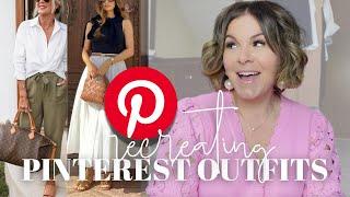 Recreating PINTEREST Outfits for Spring | Curvy Outfit Ideas | Midsize/Plus Size Style Inspiration