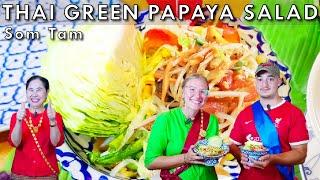 Thai green papaya salad - Som Tam #thaispicekitchen #papayasalad #somtam