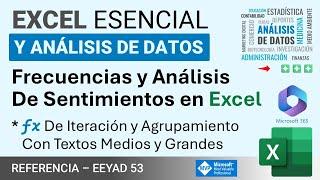 Frecuencia de las Palabras & Análisis de Sentimientos (Trucos Avanzados con Funciones de Excel)